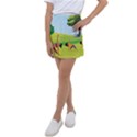 Mother And Daughter Yoga Art Celebrating Motherhood And Bond Between Mom And Daughter. Kids  Tennis Skirt View1