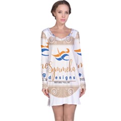 Logo Pngdd Long Sleeve Nightdress by SymmekaDesign
