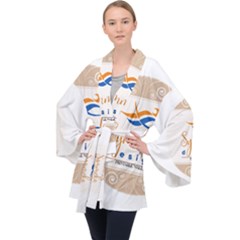Logo Pngdd Long Sleeve Velvet Kimono  by SymmekaDesign