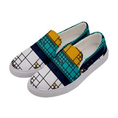 Abstract Statistics Rectangles Classification Women s Canvas Slip Ons by Pakemis