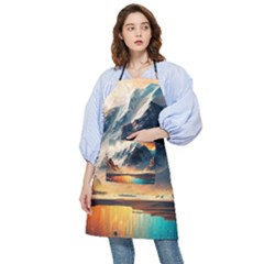 Abstract Color Colorful Mountain Ocean Sea Pocket Apron by Pakemis