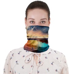 Abstract Color Colorful Mountain Ocean Sea Face Covering Bandana (adult) by Pakemis