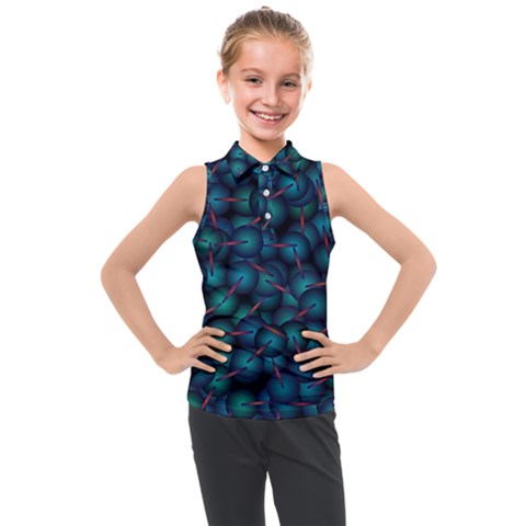 Background Abstract Textile Design Kids  Sleeveless Polo Tee by Ravend