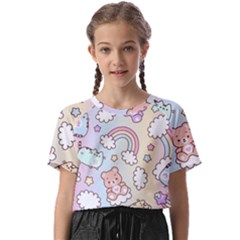 Pusheen Carebears Bears Cat Colorful Cute Pastel Pattern Kids  Basic Tee by Sapixe