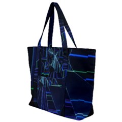 Screen Glitch Broken  Crack  Fracture  Glass Pattern Zip Up Canvas Bag by Sapixe