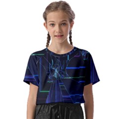 Screen Glitch Broken  Crack  Fracture  Glass Pattern Kids  Basic Tee by Sapixe