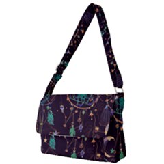 Bohemian  Stars, Moons, And Dreamcatchers Full Print Messenger Bag (s) by HWDesign