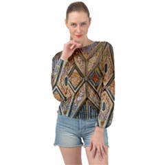 Church Ceiling Mural Architecture Banded Bottom Chiffon Top by Ravend