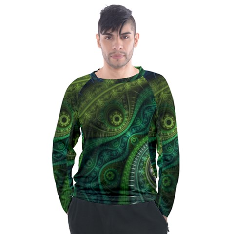 Abstract Pattern Design Art Fabric Decoration Men s Long Sleeve Raglan Tee by danenraven