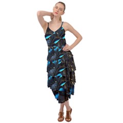 Flower Metal Flowers Sculpture Layered Bottom Dress by Ravend