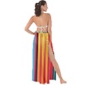 Colorful Rainbow Striped Pattern Maxi Chiffon Tie-Up Sarong View2