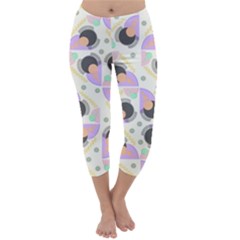 Pattern Pastel Drawing Art Capri Winter Leggings  by Uceng