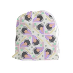 Pattern Pastel Drawing Art Drawstring Pouch (xl) by Uceng
