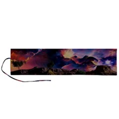 Lake Galaxy Stars Science Fiction Roll Up Canvas Pencil Holder (l) by Uceng