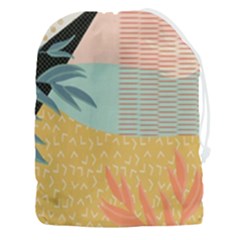 Leaves Pattern Design Colorful Drawstring Pouch (3xl) by Uceng