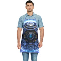 Ai Generated Digital Technology Computer Internet Kitchen Apron by Ravend