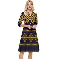Abstract Antique Architecture Art Artistic Artwork Classy Knee Length Dress by Ravend