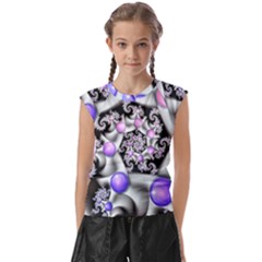 Background Fractal Annotation Sample Fantasy Kids  Raglan Cap Sleeve Tee by Ravend