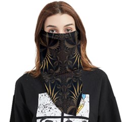 Fractal Symmetry Symmetrical Art Artwork Face Covering Bandana (triangle) by Ravend