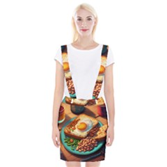 Ai Generated Breakfast Egg Beans Toast Plate Braces Suspender Skirt by danenraven