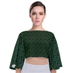 I Sail My Woods Tie Back Butterfly Sleeve Chiffon Top by Sparkle