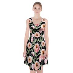 Captivating Watercolor Flowers Racerback Midi Dress by GardenOfOphir