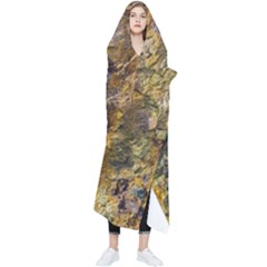Rusty Orange Abstract Surface Wearable Blanket by dflcprintsclothing
