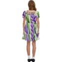 Classy watercolor flowers Kids  Puff Sleeved Dress View4