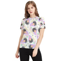 Pattern Pastel Drawing Art Women s Short Sleeve Rash Guard by Ravend