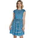 Network Social Abstract Cap Sleeve High Waist Dress View1