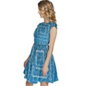 Network Social Abstract Cap Sleeve High Waist Dress View2