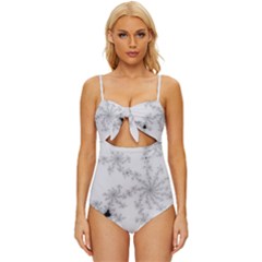 Almond Bread Apple Males Mathematics Knot Front One-piece Swimsuit by Ravend
