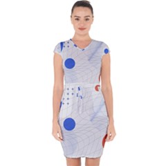 Computer Network Technology Digital Science Fiction Capsleeve Drawstring Dress  by Ravend