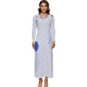Computer Network Technology Digital Science Fiction Long Sleeve Longline Maxi Dress View1