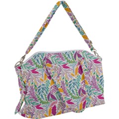 Leaves Colorful Leaves Seamless Design Leaf Canvas Crossbody Bag by Ravend