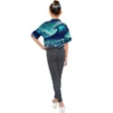Ai Generated Waves Ocean Sea Tsunami Nautical Fantasy Kids Mock Neck Tee View2