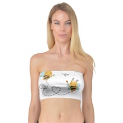 Bee Art Pattern Design Wallpaper Background Print Bandeau Top by Ravend