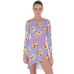 Cookies Chocolate Chips Chocolate Cookies Sweets Asymmetric Cut-out Shift Dress by Ravend