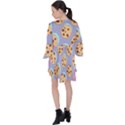 Cookies Chocolate Chips Chocolate Cookies Sweets V-Neck Flare Sleeve Mini Dress View2