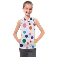 Polka Dot Kids  Sleeveless Hoodie by 8989