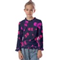 Wine Wine Bottles Background Graphic Kids  Frill Detail Tee View1