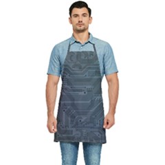 Circuit Board Circuits Mother Board Computer Chip Kitchen Apron by Ravend