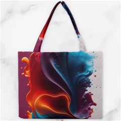 Ai Generated Swirl Splash Blaze Design Art Mini Tote Bag by Ravend