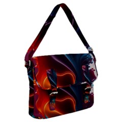 Ai Generated Swirl Splash Blaze Design Art Buckle Messenger Bag by Ravend