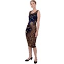 Peacock Plumage Bird Decorative Pattern Graceful Sleeveless Pencil Dress View2