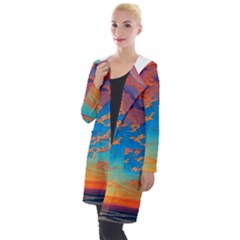 Waves Crashing On The Shore Hooded Pocket Cardigan by GardenOfOphir