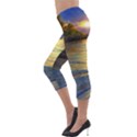 Sunset At The Surf Lightweight Velour Capri Leggings  View3