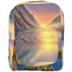 Remarkable Lake Sunset Full Print Backpack by GardenOfOphir