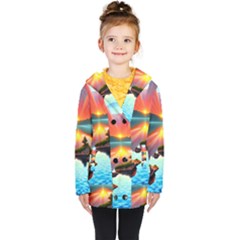 Gorgeous Sunset Kids  Double Breasted Button Coat by GardenOfOphir