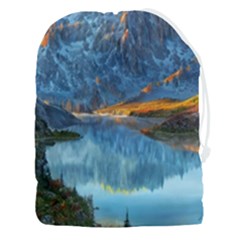Majestic Lake Landscape Drawstring Pouch (3xl) by GardenOfOphir